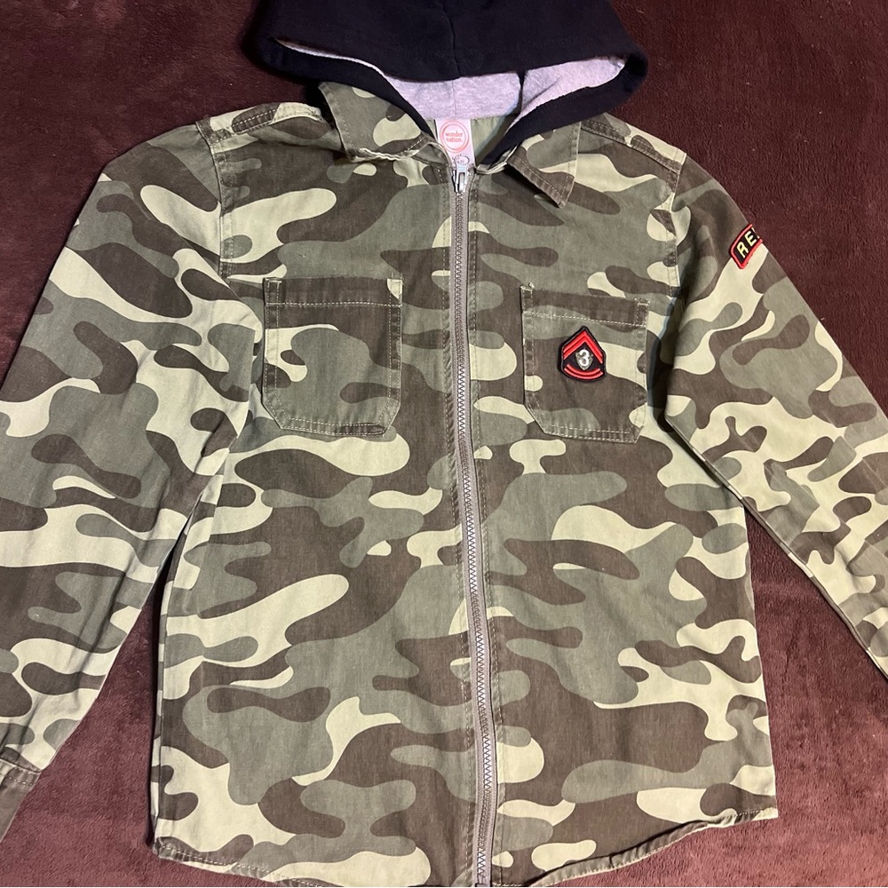 Kids Jacket Wonder Nation L camo print green